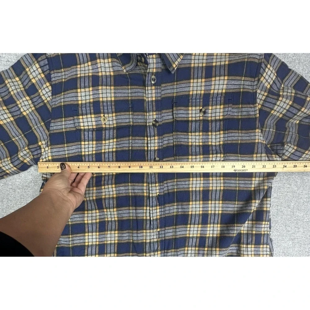 Stanley Jacket Mens 2XL Blue Yellow Plaid Sherpa Lined Flannel Button Up